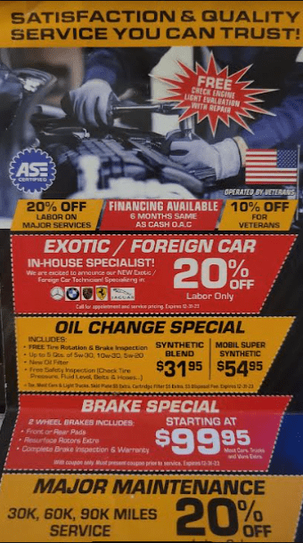 auto repair coupons